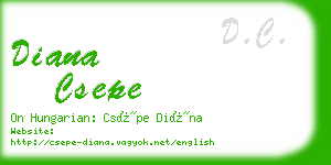 diana csepe business card